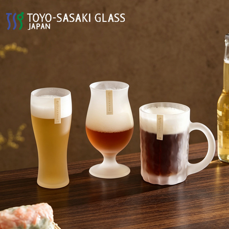 原装进口 东洋佐佐木泡立方啤酒杯 甜品果酒无铅玻璃 原装礼盒
