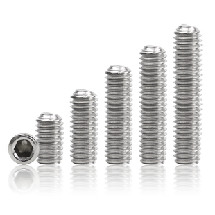 内六角凹端基米304不锈钢无头螺丝钉DIN916紧定机螺丝GB/T80机米