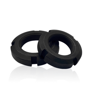 国标GB812圆螺母开槽螺母止退螺帽四槽螺丝帽M10M12M16M30M40M60