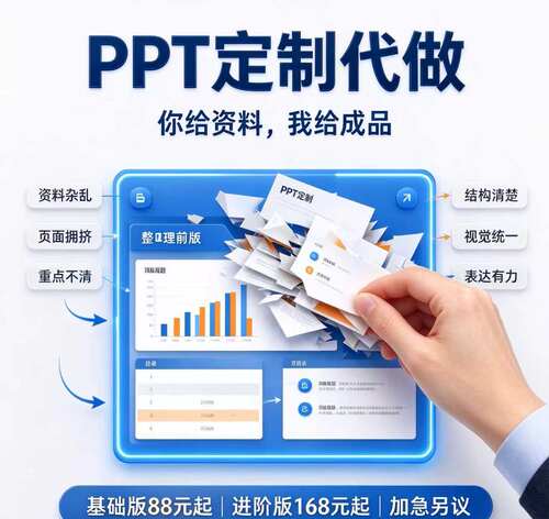 PPT 制作代做 幻灯片美化 工作汇报答辩 PPT 设计定制 可加急制作
