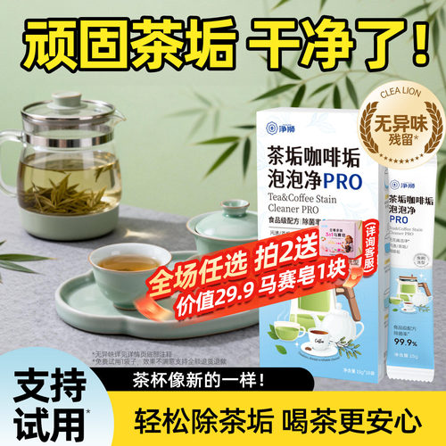 净狮茶垢清洁剂食品级茶具免刷洗