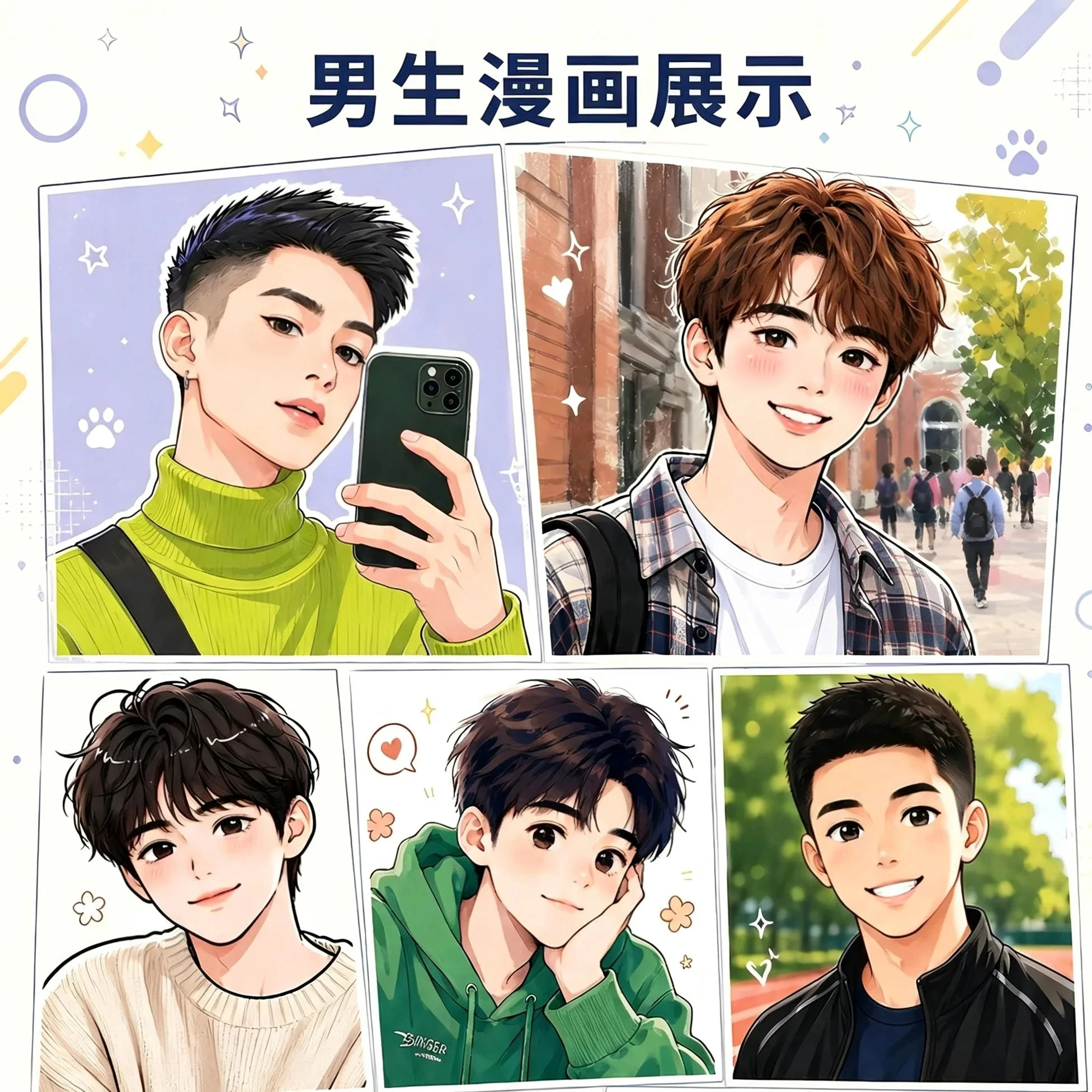 照片转绘ai头像定制真人照片转漫画Q版卡通人物ps情侣微信头像