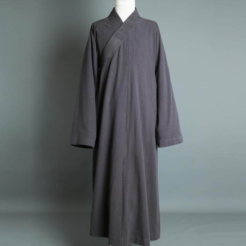 特卖僧服长褂春秋款亚麻和尚服大褂棉麻僧袍短褂加厚出家师父衣服