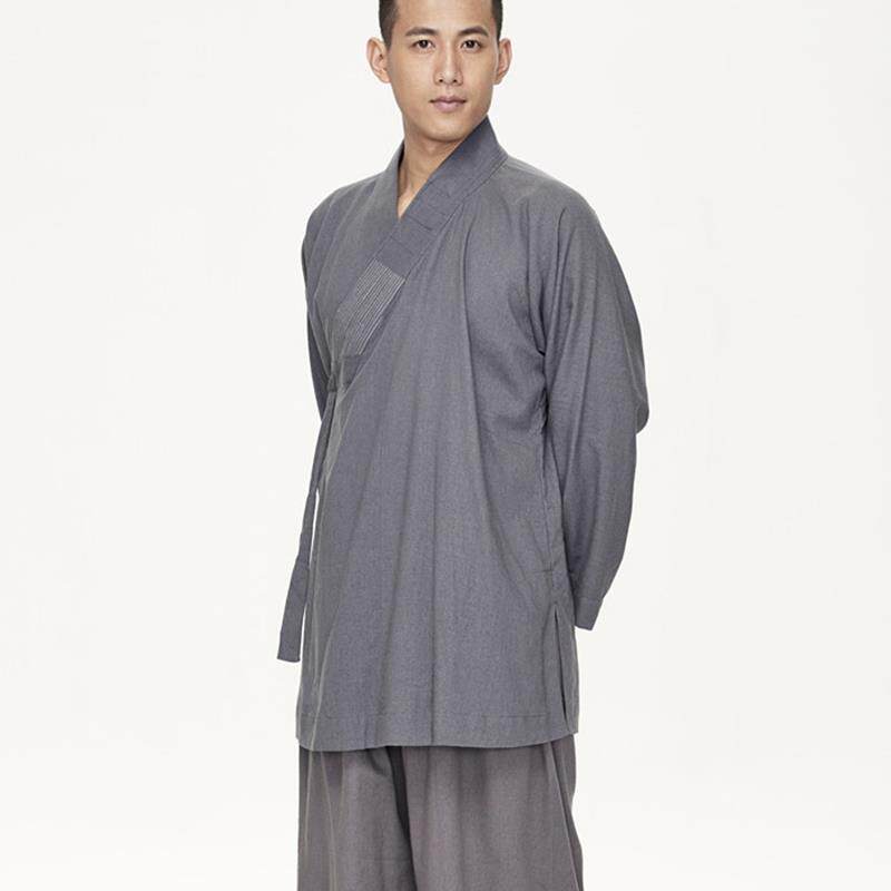 特卖慈缘棉麻春秋禅堂禅袍可机洗僧服男女款加宽单层大褂汉服僧袍
