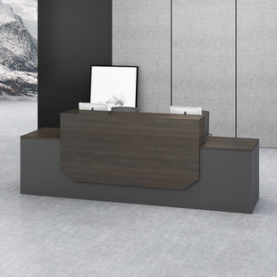 公司前台接待台桌现代简约吧台收银台咨询迎宾台服务台办公室柜台