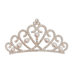 皇冠头饰儿童珍珠水钻发夹女孩生日拍照发卡宝宝公主王冠顶夹插梳