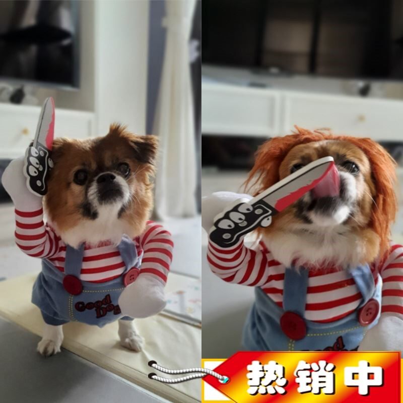 搞笑狗狗拿刀衣服搞怪衣服宠物泰