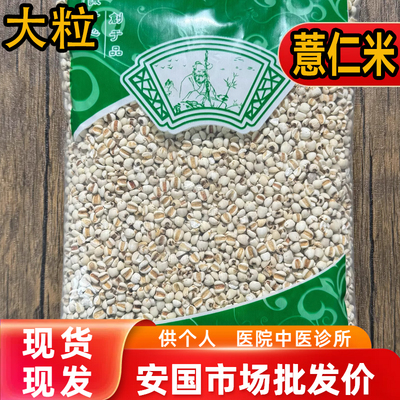 安国中药材市场 大粒薏米仁薏仁米薏米薏仁茶薏米仁生薏仁1000克