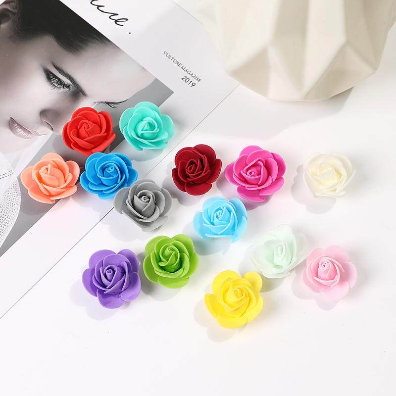 3.5cm 仿真PE泡沫玫瑰花朵 diy手工素材装饰材料 假花,家居饰品,仿真花/假花,淘宝优惠券,粉丝福利购,淘宝优惠卷