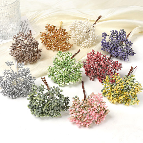 diy森系植物花束手工头饰浆果