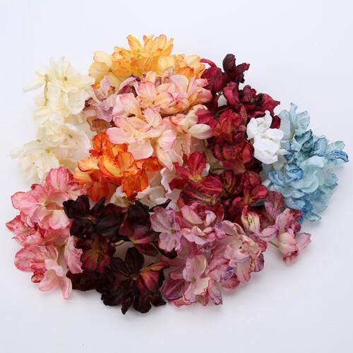 仿真焦边绣球花绢花古风汉服头饰