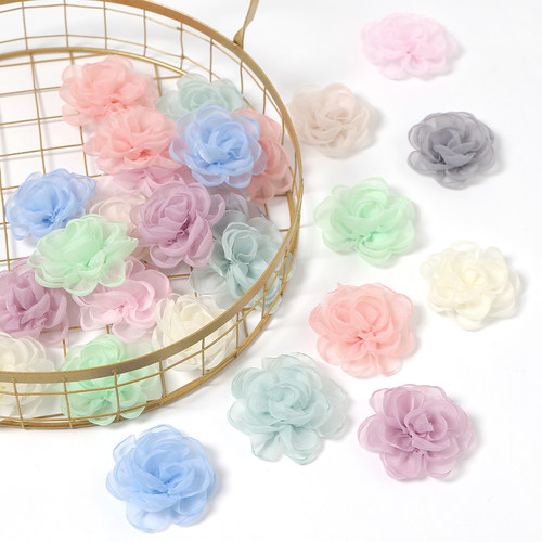 水晶纱卷花纱花假花环保花