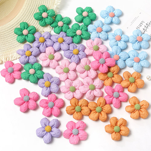 清新布艺五瓣花雏菊花朵