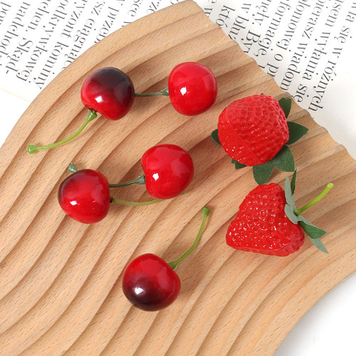 仿真水果假草莓车厘子拍摄道具