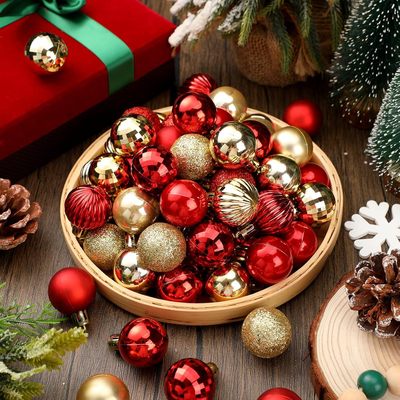 圣诞球套盒圣诞树场景布置挂件