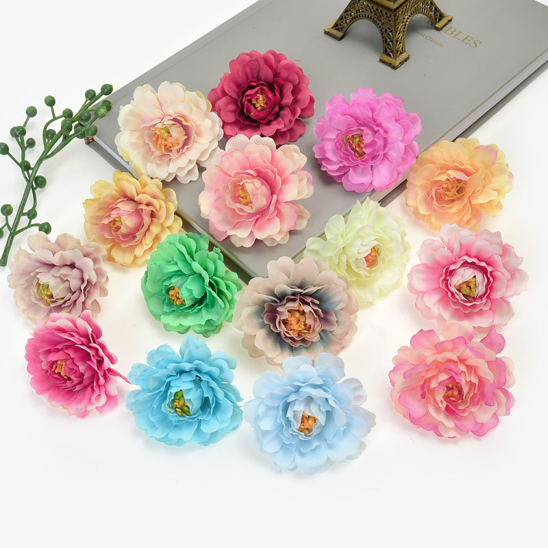 复古仿真山茶花头 diy手工花环材料 新娘头饰婚庆布置 家居装饰花