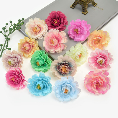 复古仿真山茶花头diy婚庆布置