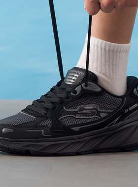 斯凯奇（Skechers）男鞋2025新款edgeride男子绑带运动鞋缓震训练
