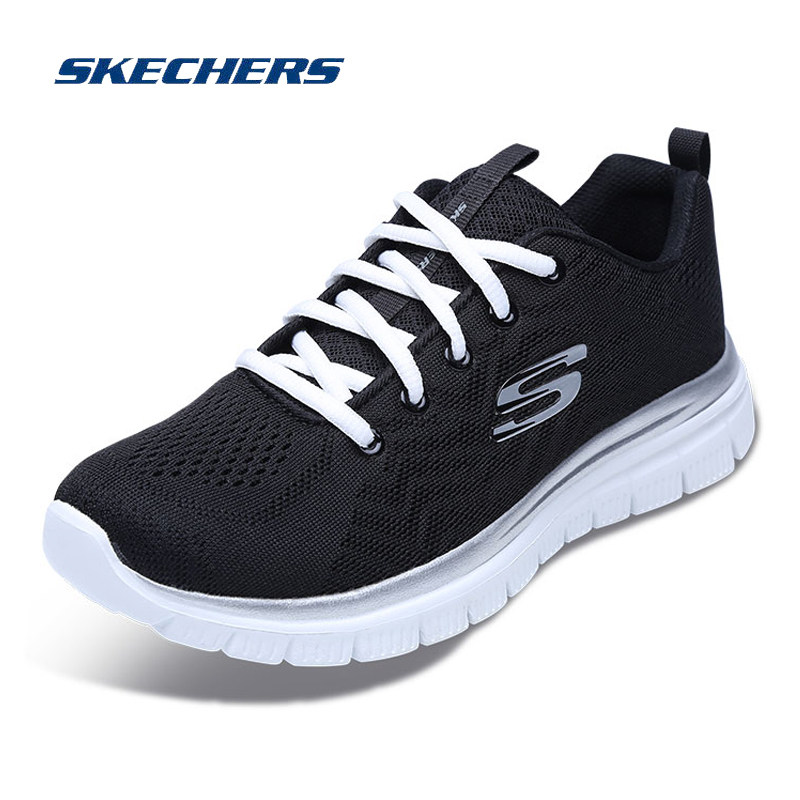 斯凯奇正品女鞋运动鞋春季新款轻便黑色休闲鞋透气耐磨缓震运动鞋,女鞋,时尚休闲鞋,淘宝优惠券,粉丝福利购,淘宝优惠卷