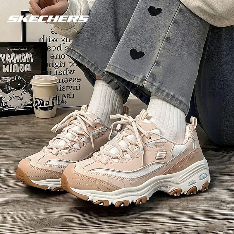 斯凯奇女鞋春季新款粉色熊猫鞋休闲鞋子官方正品运动鞋女款老爹鞋,女鞋,时尚休闲鞋,淘宝优惠券,粉丝福利购,淘宝优惠卷