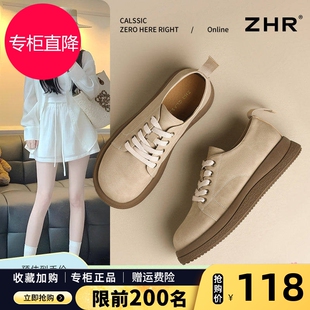 ZHR则则乐福鞋女2026春新款复古通勤勃肯鞋轻便软底小皮鞋配裙子