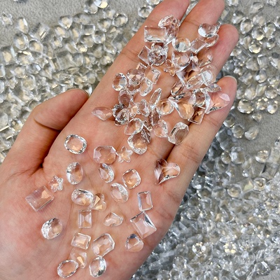 美甲饰品透明透底歪心爱心冰川