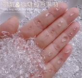 美甲饰品装 饰爆款 迷你小号平底指甲钻饰超闪冰透白异形平底钻146