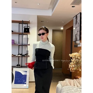 大头黑自制 t打底抹胸连衣裙套装 秋冬新品 长袖 女 清雅诗篇