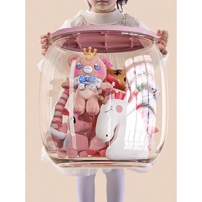 娃收纳桶毛绒玩偶布储物凳