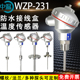 Pt100温度传感器WZP 固定螺纹电热偶Pt100铂热电阻 配式 231 230装
