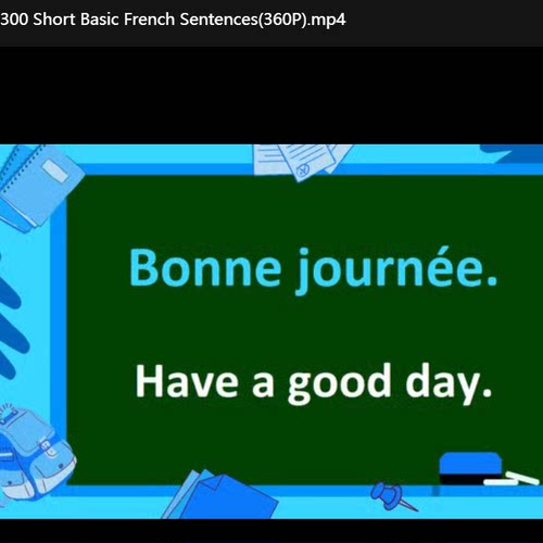 零基础法语学习法语日常会话短语句子训练在线法语学习频课