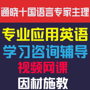 十国语言顺哥专业应用英语学习咨询辅导视频网课教程因材施教配套