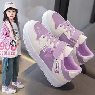 厚底增高儿童运动鞋 2025新款 男童防滑实心底板鞋 春秋季 女童小白鞋