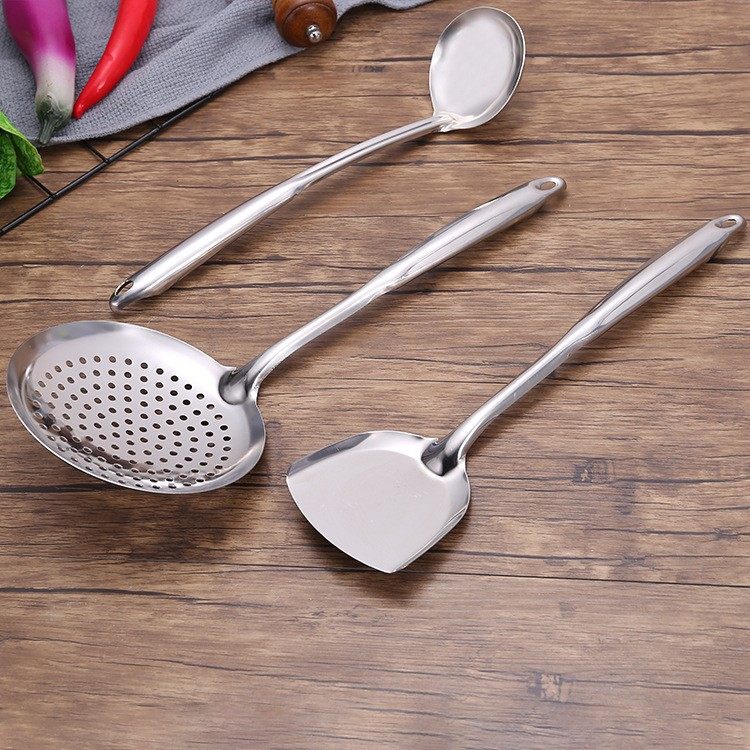 锅铲不锈钢厨具套装炒菜铲勺加厚汤勺空心柄厨房用具厨师勺大漏勺,厨房/烹饪用具,全套勺铲,淘宝优惠券,粉丝福利购,淘宝优惠卷