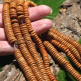 橄榄核隔片隔珠 天然橄榄核星月白玉菩提根佛珠diy配件6*2mm8*2mm