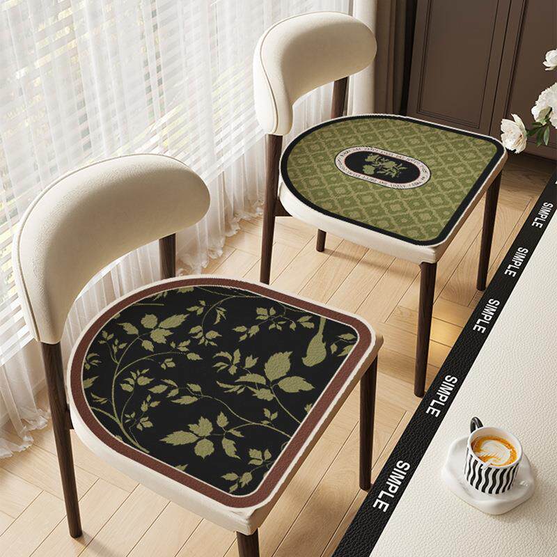 法式椅垫坐垫硅胶多尼尔四季通用复古餐椅垫子高级感防滑座椅子垫