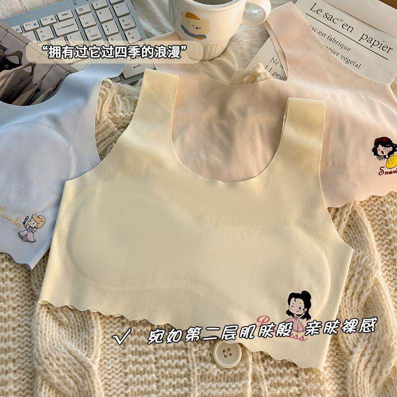 8-13岁女童内衣小学初中发育期透气背心冰丝无痕内衣女孩文胸薄款