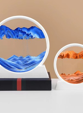 3D流沙画解压艺术沙漏摆件客厅桌面办公室山水画工艺礼品工厂直销