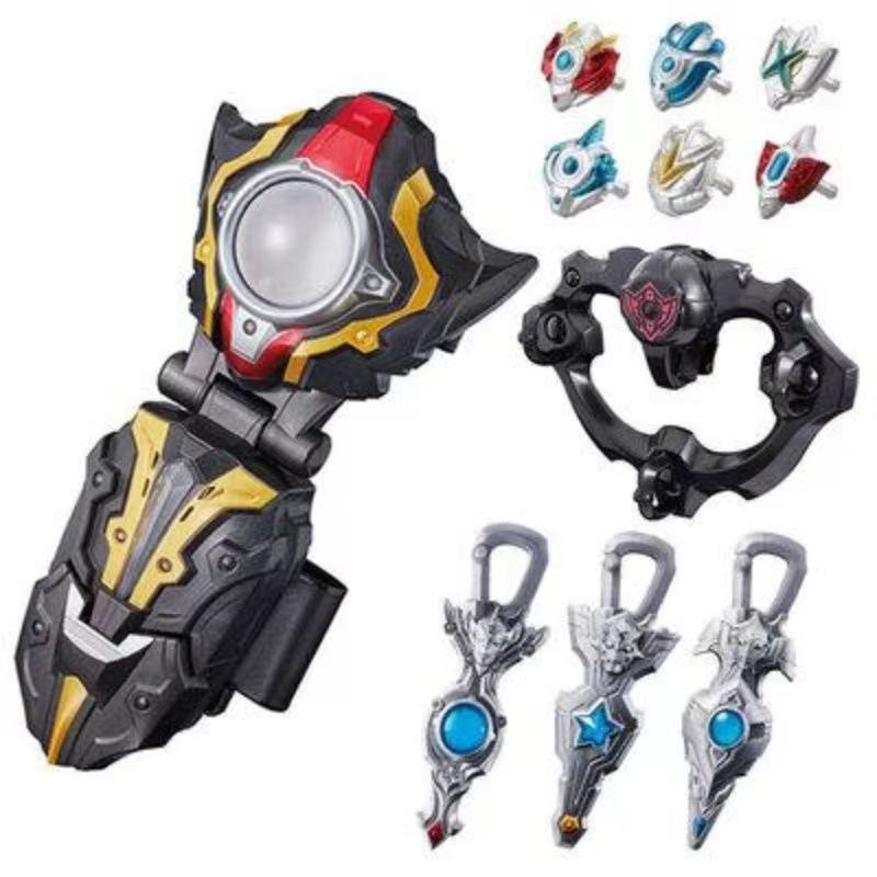 火花变身器风马戒指泰塔斯人偶手镯钥匙光饰DX男孩玩具