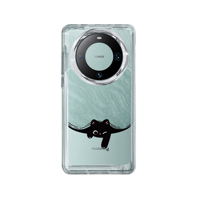 mate60透明防摔手机壳可爱猫咪