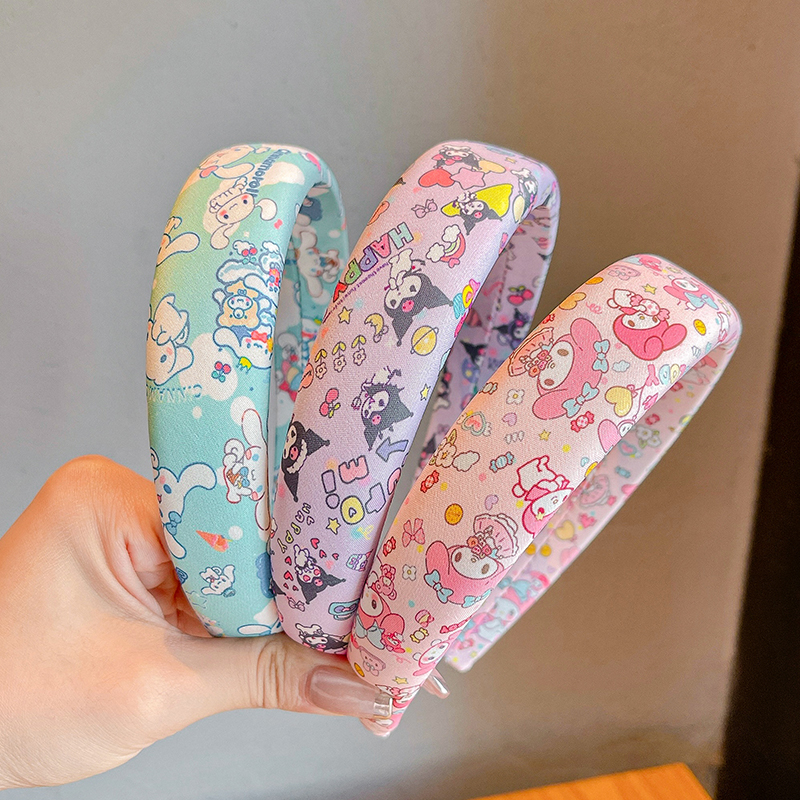 三丽鸥儿童发箍女童高颅顶宽边头箍压发防滑发卡小女孩库洛米头饰