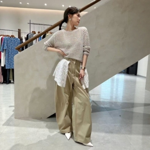 可拆卸蕾丝屁帘松弛百搭弯刀休闲裤 LM家高品 设计师款 新品 春季