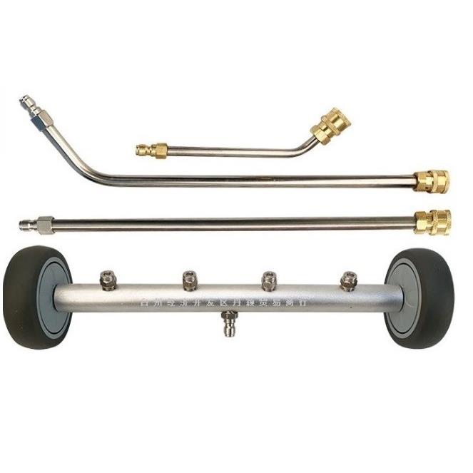 跨境车底刷不锈钢加长杆1/4快插万向轮汽车底盘清洗