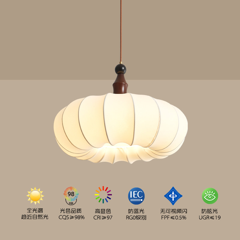 法式中古吊灯南洋复古卧室吊灯布艺灯罩高级感温馨民宿吧台餐厅灯