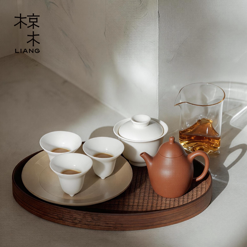 【双11限时套装】椋木小香茶具公道杯拾野盖碗朱泥紫砂壶防烫礼盒