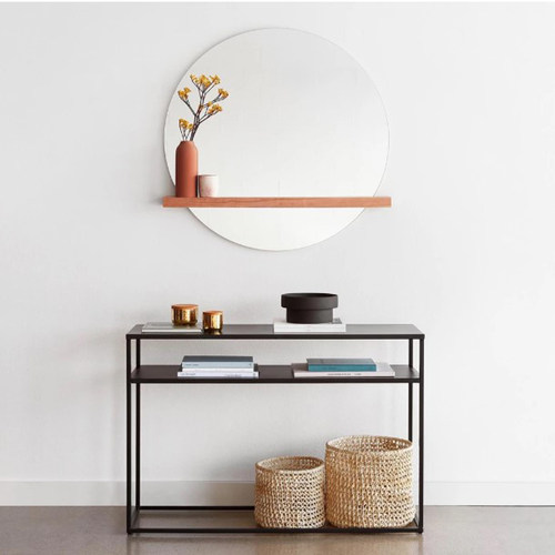 工业风细长超窄铁艺书架玄关桌