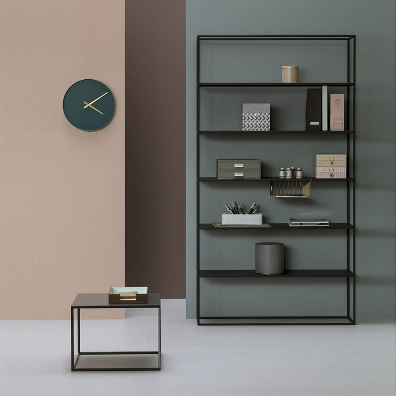简约实木书房置物架金属书柜厨房多层隔板客厅收纳架化妆品陈列架