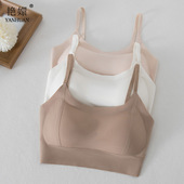 抹胸内衣女小胸加厚聚拢防走光美背2024新款 一体吊带背心文胸罩