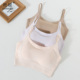 美背文胸一体加厚胸垫小背心运动内衣女内搭防走光吊带带胸垫抹胸