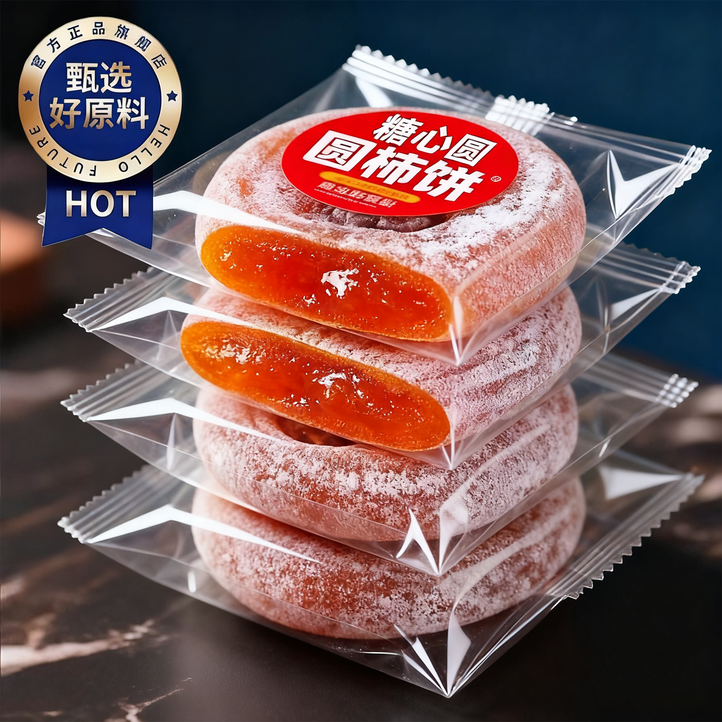 央妈推荐富平柿饼官方旗舰店独立包装特级老式农家霜降流心吊柿饼